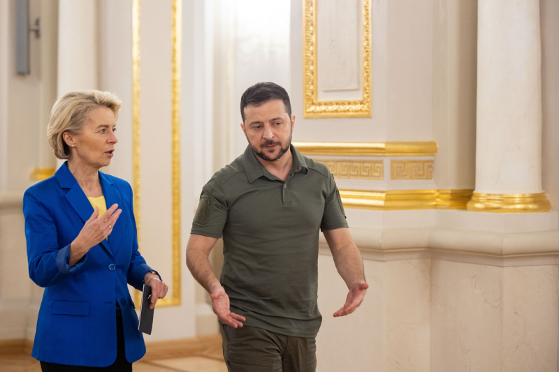 Zelensky y Ursula von der Leyen se reunieron en Kyiv: primeros detalles y video