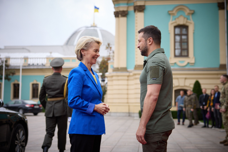 Zelensky y Ursula von der Leyen se reunieron en Kyiv: primeros detalles y video