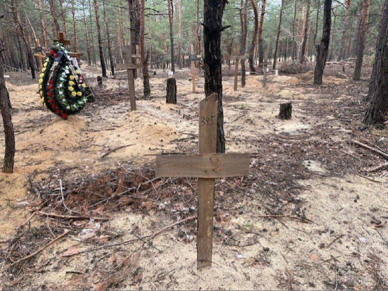 Podría ser peor que Buchi: una fosa común desde la época de la ocupación se encontraron cientos de tumbas cerca de Izyum