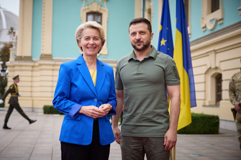 Zelensky y Ursula von der Leyen se reunió en Kyiv: primeros detalles y video 