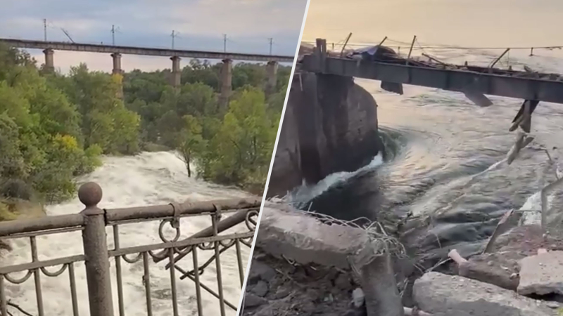 El agua retrocede aún más: a Zelensky se le informó sobre la situación en la presa en Krivoy Rog después del bombardeo 