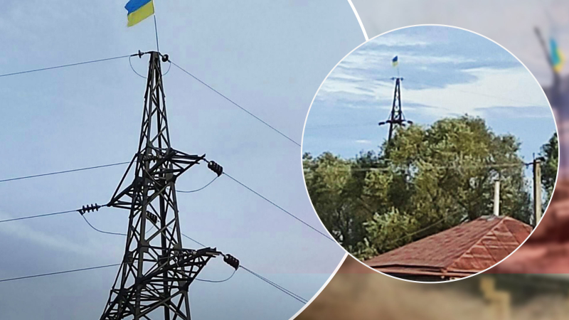 Gaidai publicó una foto con la bandera ucraniana en el pueblo de Peschanoe, región de Luhansk