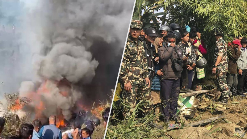 Un avión de pasajeros se estrelló en Nepal con más de 70 personas a bordo