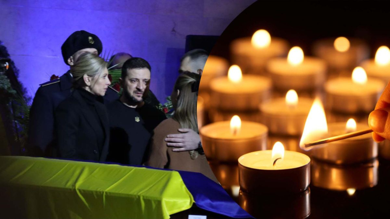 Con lágrimas en los ojos: Vladimir y Elena Zelensky se despidieron de la dirigencia muerta del Ministerio de Asuntos Internos