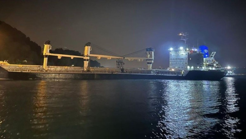 Barco ucraniano con grano encallado en el Bósforo: el estrecho está bloqueado