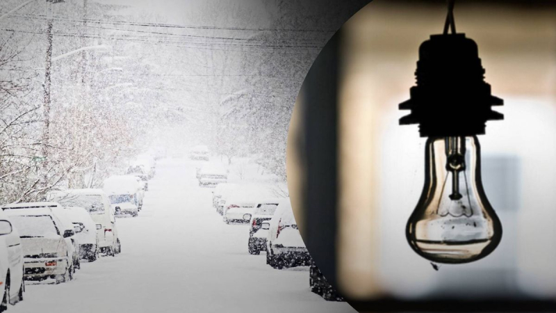 Apagones masivos por nevadas en la región de Lviv: donde no hay luz
