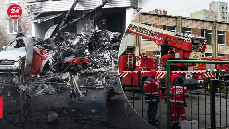 Tragedia en Brovary: video de rescatistas sacando parte de un helicóptero del techo