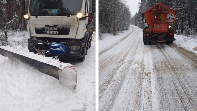 Kyiv y la región estaban cubiertos de nieve: cuál es la situación actual en las carreteras