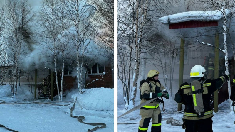 En el Kogalym ruso hubo un poderoso incendio en la empresa: todo está en humo