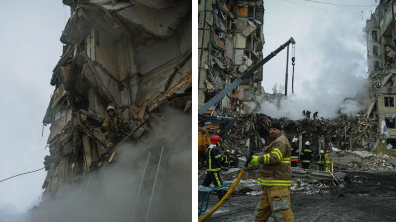 46 personas permanecen bajo los escombros en Dnipro, se desconoce el destino de 35