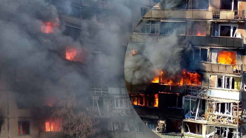 Los enemigos bombardearon brutalmente Avdiyivka: las casas se incendiaron