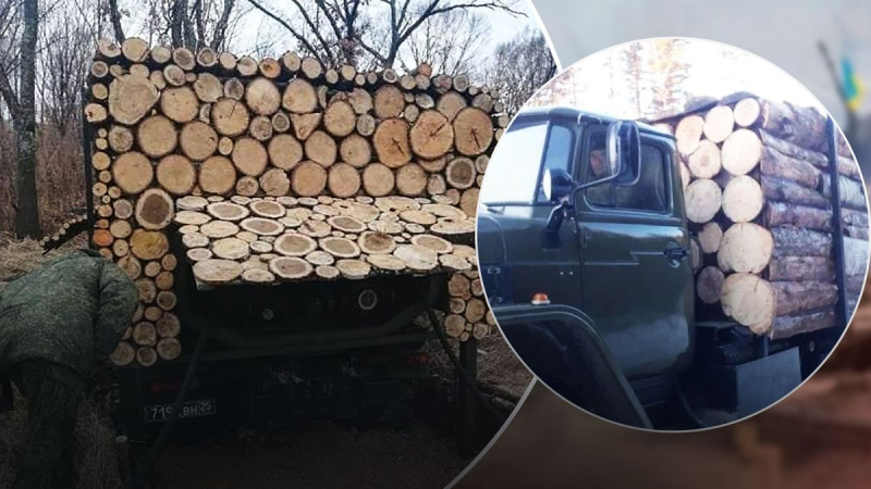 Traición flagrante: los rusos disfrazan cínicamente equipo militar como vehículos con leña