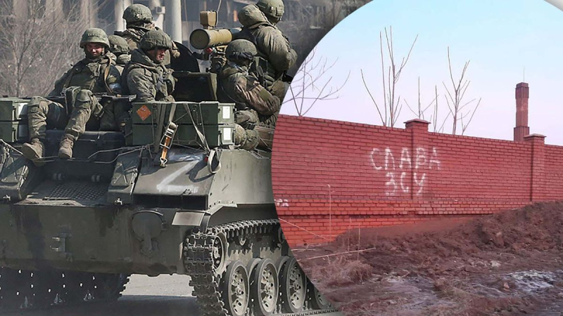 La inscripción "Gloria a las Fuerzas Armadas de Ucrania" apareció en el cuartel de los invasores en Mariúpol