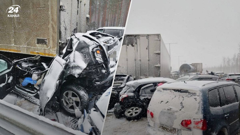 Hay una persona muerta y un embotellamiento de 5 kilómetros: un accidente de gran escala que involucra 32 coches ocurrieron en Rusia