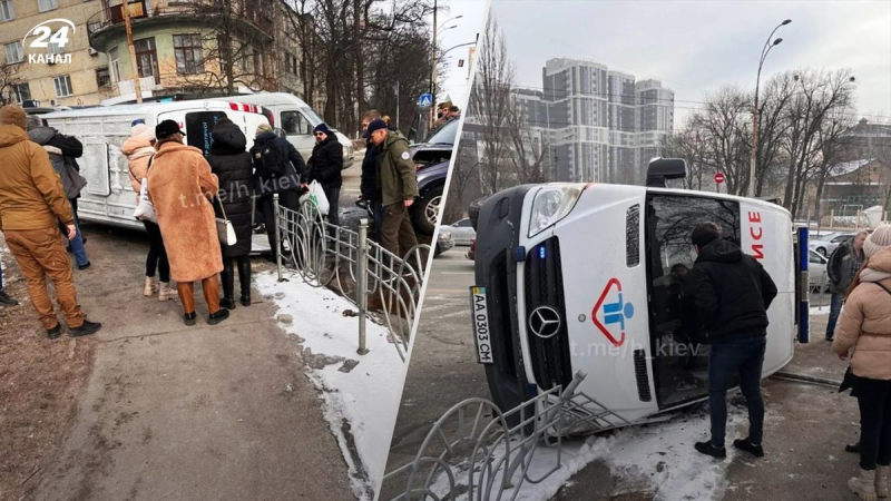 Terrible accidente cerca de Okhmatdyt: en Kyiv, un jeep se estrelló contra una ambulancia que transportaba un bebé