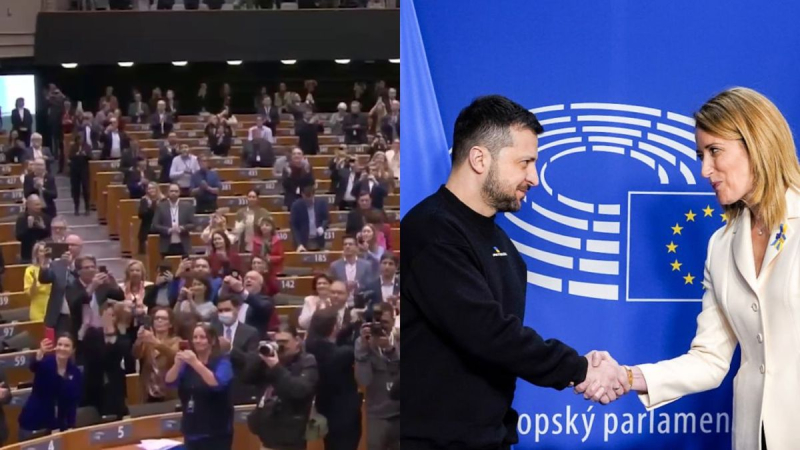 Zelensky fue recibido en el Parlamento Europeo con una ovación de pie y fuertes aplausos: videos emotivos