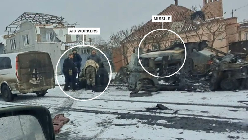 NYT publica video del ataque ruso con misiles contra voluntarios en Bakhmut