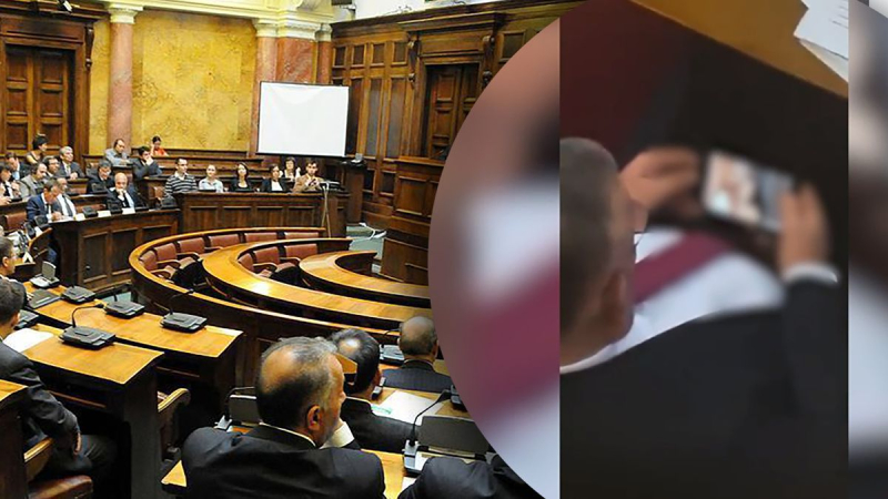 Mientras se discutía sobre Kosovo: un parlamentario fue sorprendido viendo pornografía en el parlamento serbio