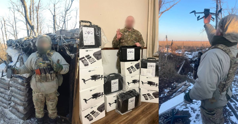 Los militares en la dirección de Donetsk recibieron drones y generadores de la Fundación Techia