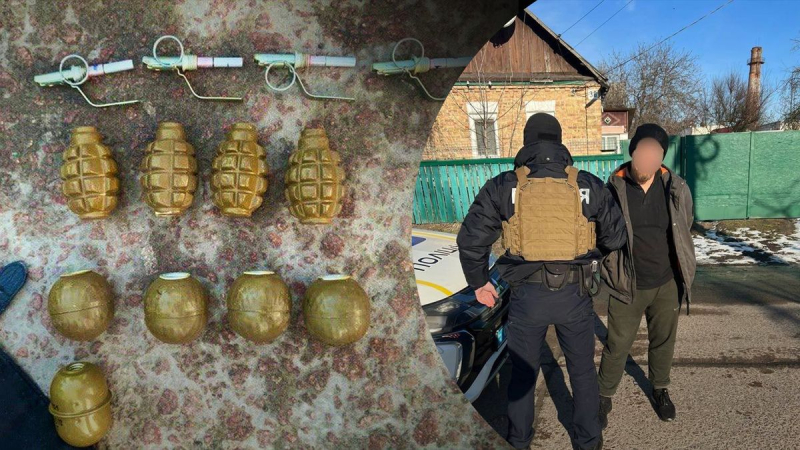 En Brovary, un hombre con todo un arsenal en su mochila amenazó al vendedor con una granada