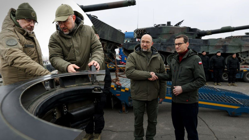 Primer encuentro del Leopardo 2 polaco en Ucrania: Shmigal mostró poderosas fotos de tanques