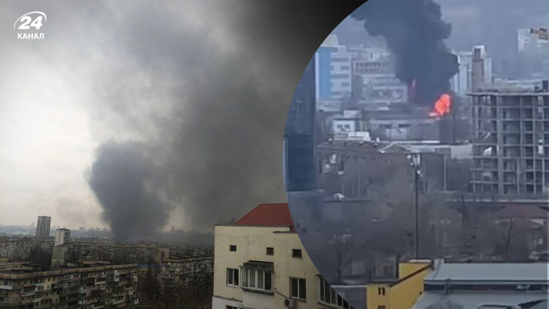 Hubo un gran incendio en el distrito Podolsky de Kiev: una empresa se incendió