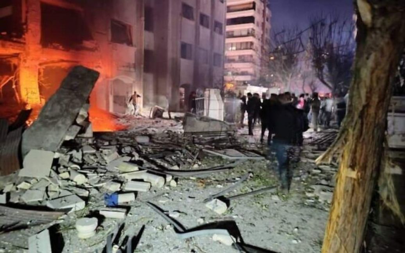 israelí un cohete impactó contra un edificio en el centro de Damasco - Reuters