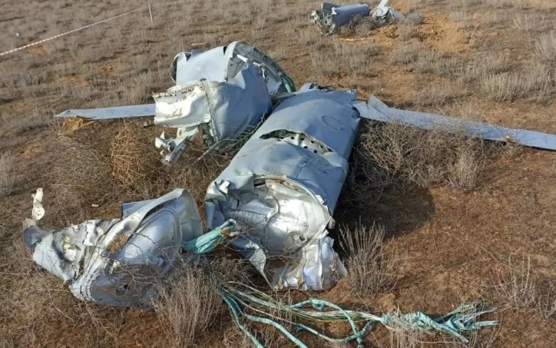 В Federación Rusa, cerca del mar Caspio, cayó un dron explosivo (foto)