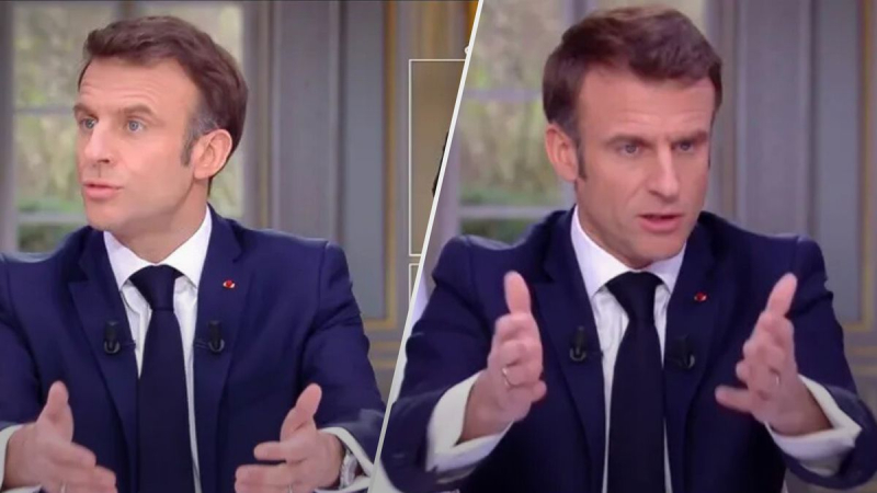 Macron se quitó discretamente su costoso reloj durante una entrevista sobre la reforma de las pensiones