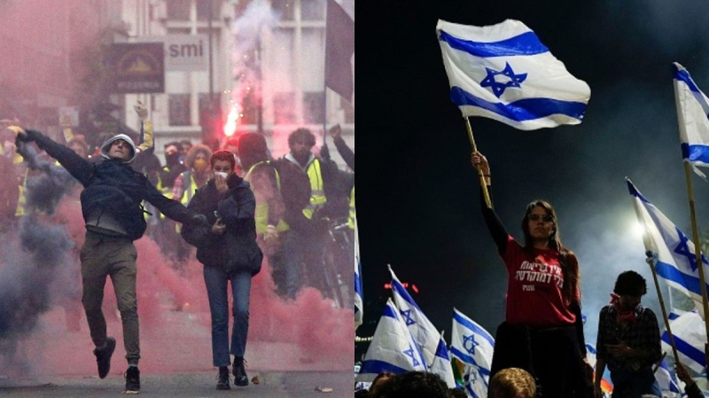 Todos pueden protestar excepto los rusos: lo que es común y diferente sobre los piquetes en Francia e Israel
