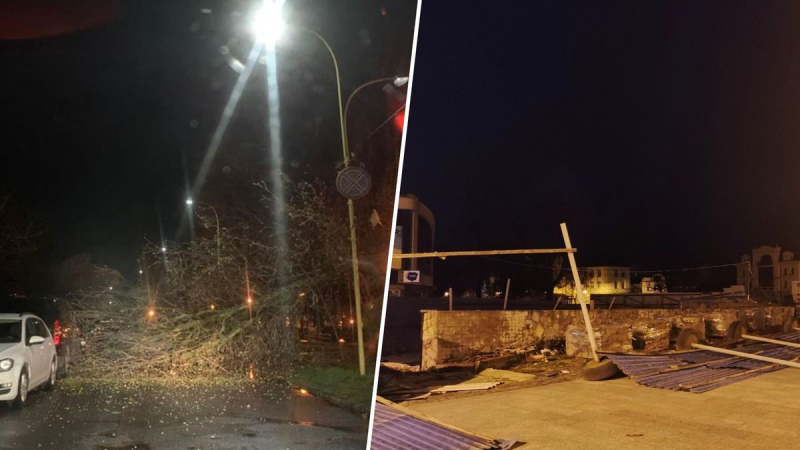 Se arrancaron techos y cercas: un poderoso huracán causó problemas en Uzhgorod