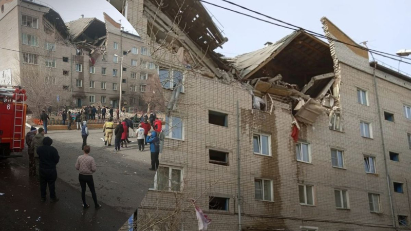 Mientras estaban ocupados bombardeando Ucrania: una explosión en una casa en Chita demolió 2 pisos