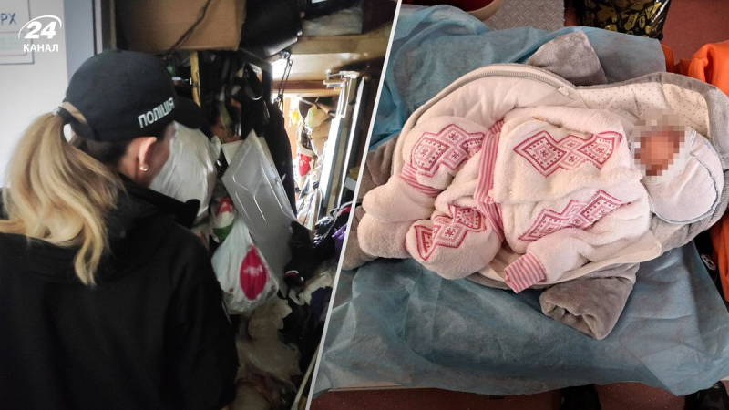 Encontraron un bebé en un apartamento en Kiev entre basura y cucarachas