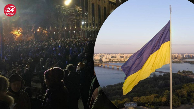 El himno de Ucrania sonó en las protestas de Tbilisi: impresionante video