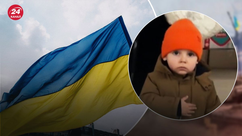 Cantó el himno, con la mano en el corazón: un niño de Kramatorsk tocó la red