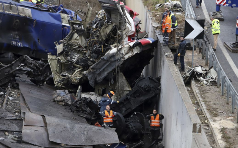 Accidente ferroviario griego: el el número de muertos ha aumentado