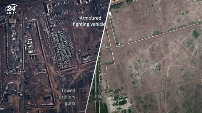 Los rusos retiraron todos los tanques y vehículos blindados de un almacén en Crimea: se mostraron fotos satelitales en línea 