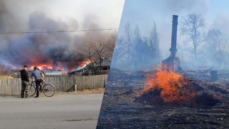 Fuego bendito: no solo casas, sino también vagones de tren quemados en Sosva rusa