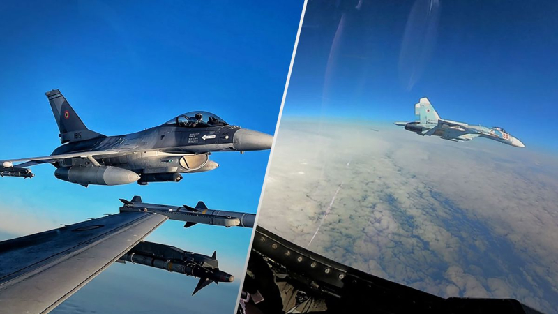 F-16 rumanos interceptados por cazas rusos que volaban hacia la zona de la OTAN