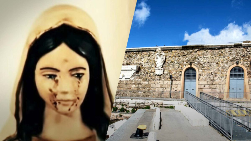 En Italia, una estatua de la Virgen María llora lágrimas de sangre: qué es este líquido