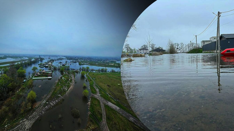 Agua alta en la región de Kiev: el Servicio Estatal de Emergencia mostró inundaciones a vista de pájaro