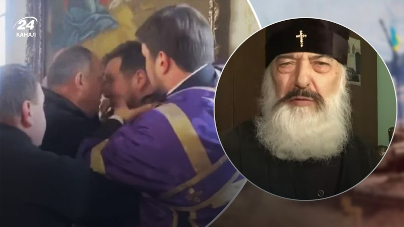 Listo para matarlo él mismo, el metropolita Khmelnytsky sobre golpearlo a manos de un sacerdote militar