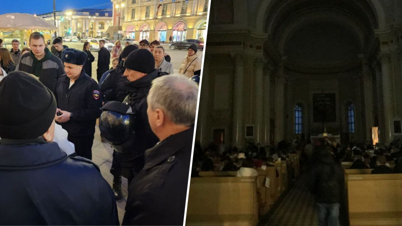 "Acción inconsistente": OMON asistió al servicio de Pascua en la iglesia de San Petersburgo