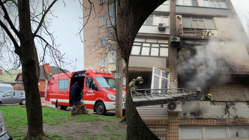 Un edificio de gran altura se incendió en Krivoy Rog: hay destrucción y daños – material de archivo del lugar del incendio