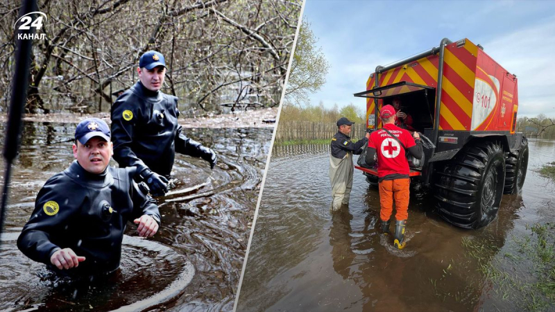 Campo de agua en el Dniéper: el agua entró en uno de los templos y en un club nocturno