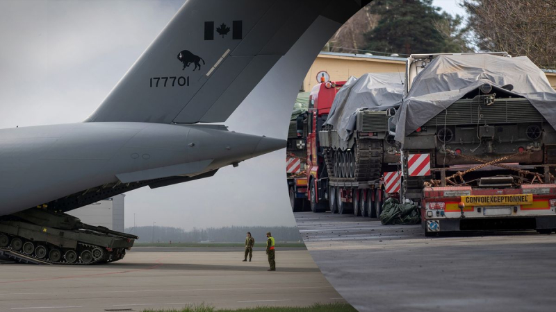 Las fuerzas canadienses mostraron cómo entregaron tanques Leopard a Ucrania