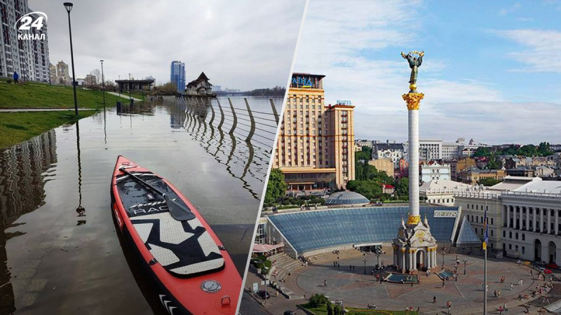 Kiev se convirtió en Venecia: terraplenes y parques inundados