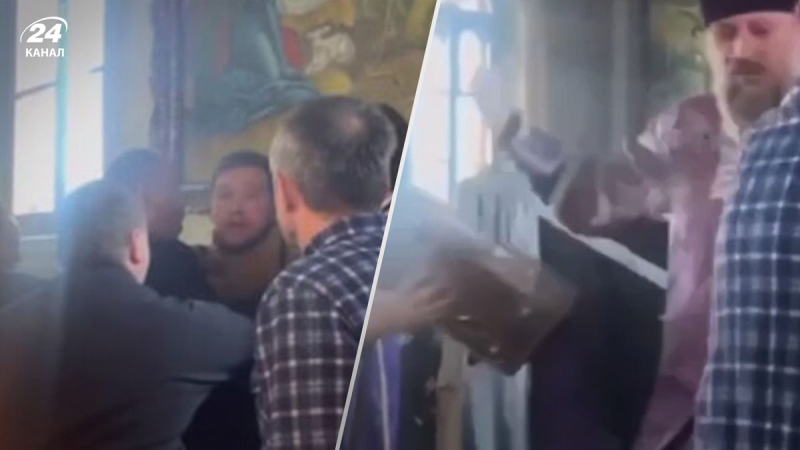 Aparecía un vídeo en el que el propio cura arrojaba el Evangelio en la iglesia de la UOC-MP en Khmelnitsky