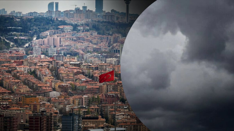 Levantó el sofá en el aire: una fuerte tormenta se levantó en Ankara