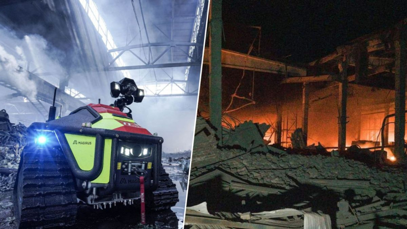 Incluso un robot de bomberos estuvo involucrado, – en Ternopil informaron sobre la magnitud del incendio después del ataque